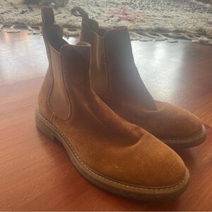 Saks Fifth Avenue Brown Suede Ankle Boots